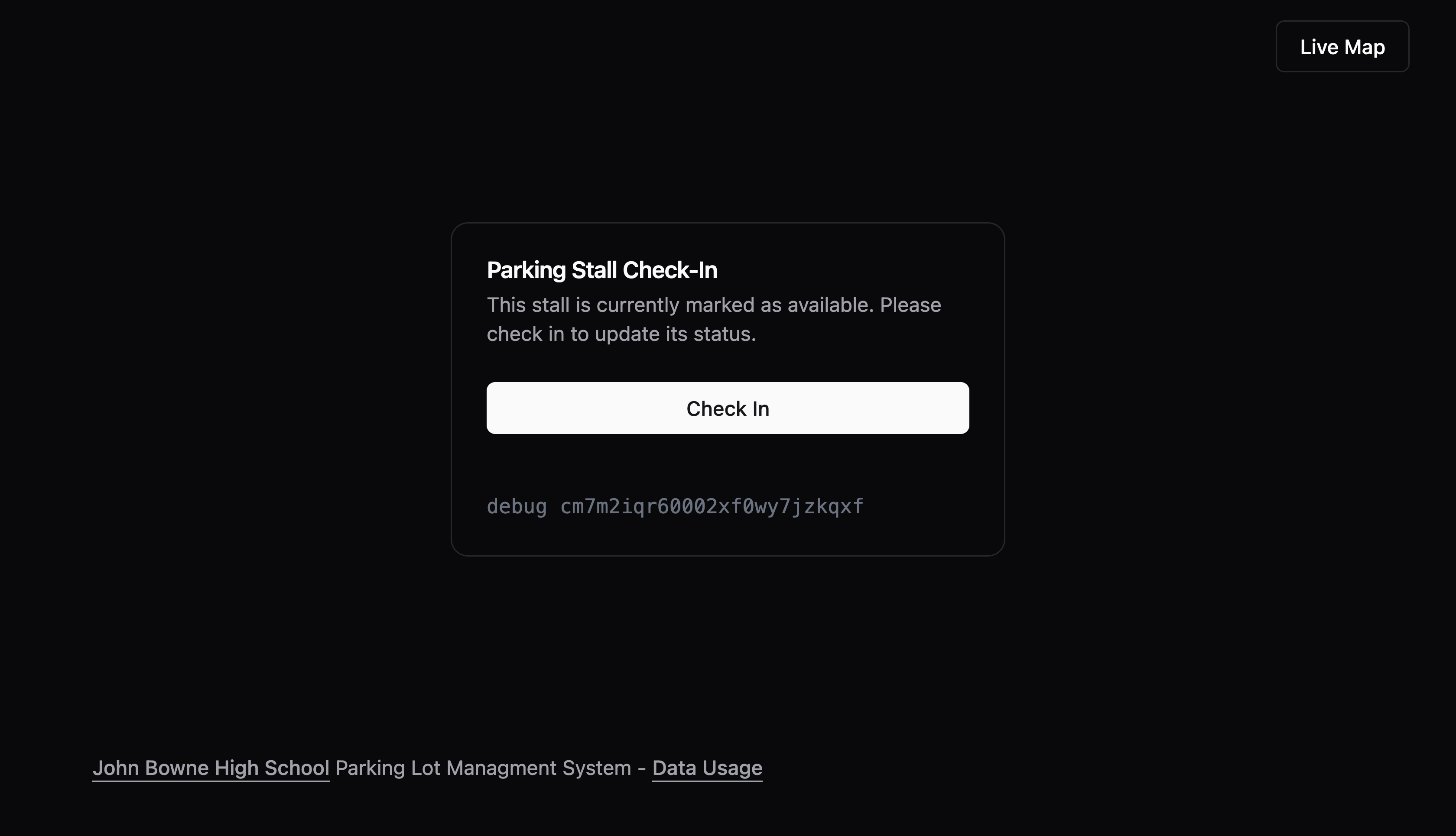 Check-in dialog -- Post QR code scan